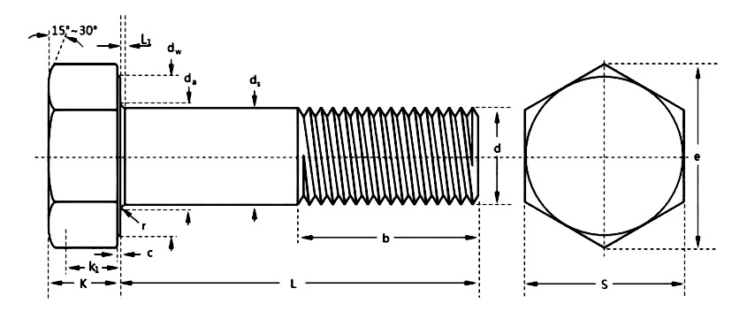 Hex Head Bolt(Half Threaded).png